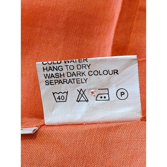 Womens Large Tunic Top Orange Purple Embroidered Cotton Boho Resort Beach Hippie - Picture 8 of 9